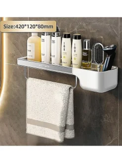 Joybos Badaccessoires<Duschregal in Weiß - (B)42 x (H)8 x (T)12 cm