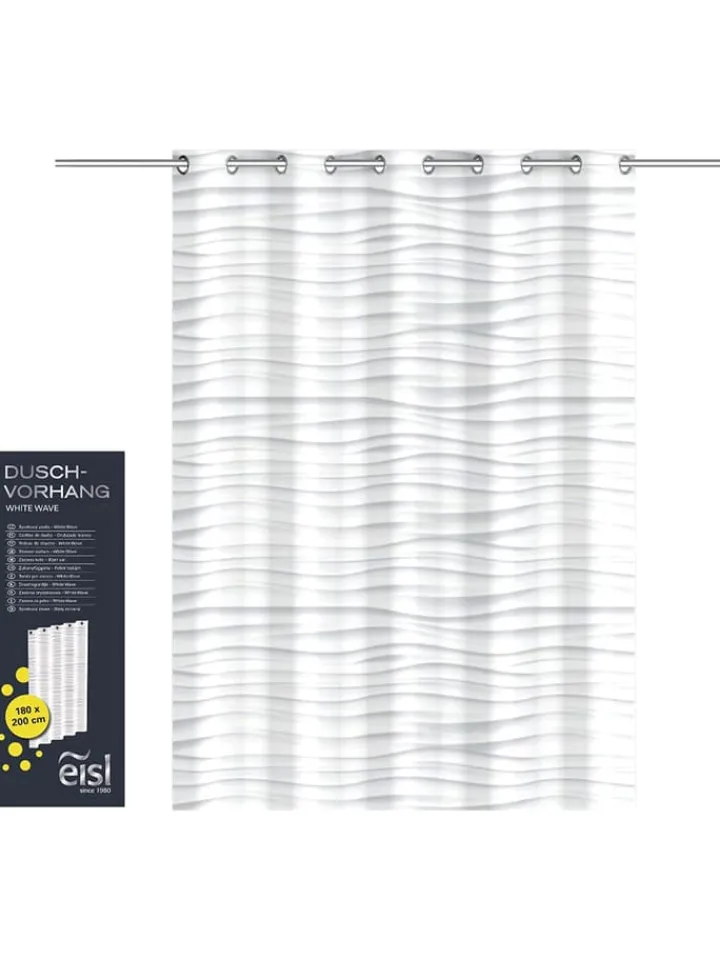 Schütte Gardinen, Jalousien & Rollos<Duschvorhang "White Wave" in Weiß - (B)180 x (H)200 cm