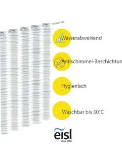 Schütte Gardinen, Jalousien & Rollos<Duschvorhang "White Wave" in Weiß - (B)180 x (H)200 cm