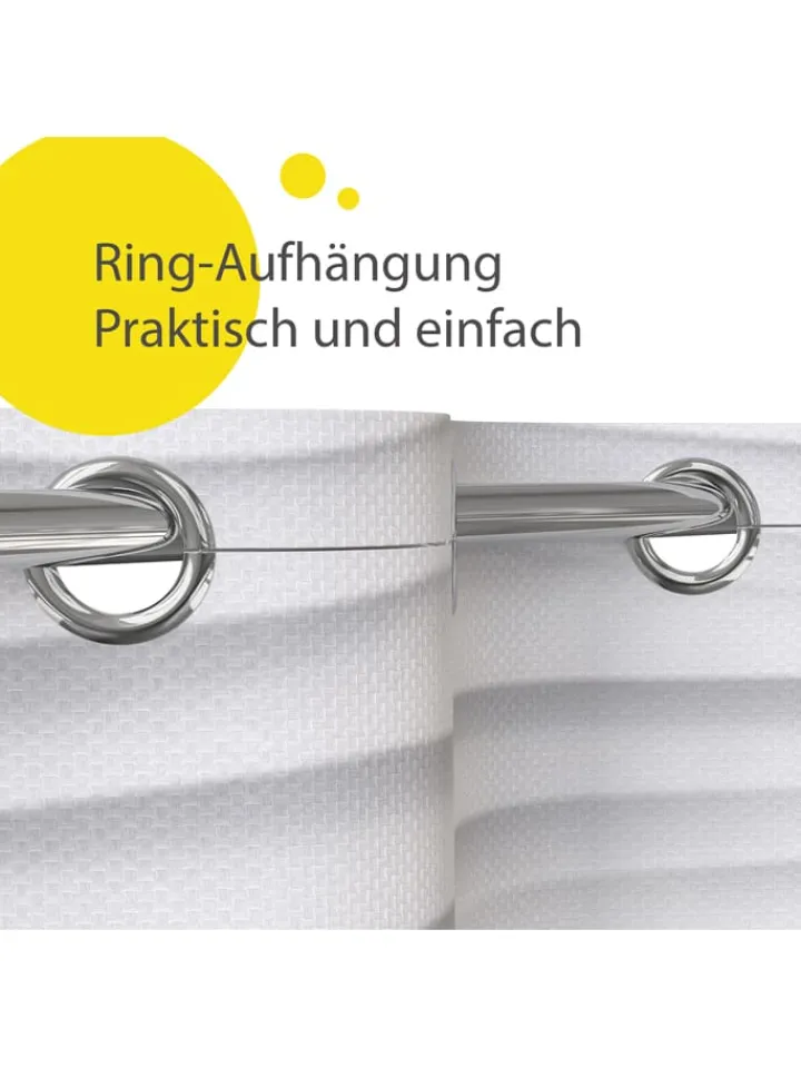 Schütte Gardinen, Jalousien & Rollos<Duschvorhang "White Wave" in Weiß - (B)180 x (H)200 cm