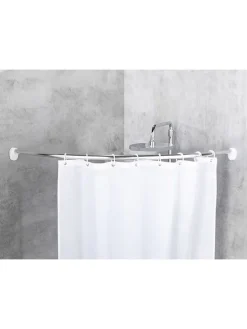 Wenko Badaccessoires<Duschvorhangstange in Silber - Ø 2,5 cm
