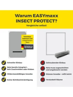 EASYmaxx Weitere Haushaltshelfer<Insect Protect Teleskop-Insektenschutzgitter für Dachfenster