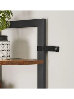 Songmics Regale & Schränke<Eckregal in Braun/ Schwarz - (B)30 x (H)150 x (T)30 cm
