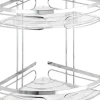Wenko Badmöbel|Badezimmermöbel<Eckregal in Silber - (B)26,5 x (H)27,5 x (T)19 cm