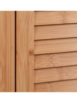 relaxdays Badmöbel|Badezimmermöbel<Eckschrank in Natur - (B)58 x (H)92 x (T)30 cm
