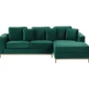 Beliani Sitzmöbel<Ecksofa OSLO in Grün - (W) 270 x (H) 64 x (L) 151 cm
