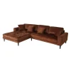 MCW Möbel-Sets<Ecksofa 3-Sitzer J54, Samt rost-rot