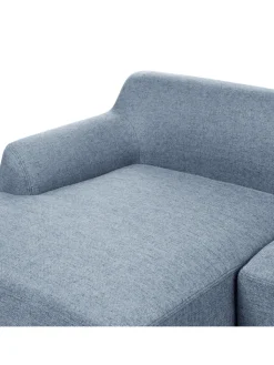 Beliani Sitzmöbel<Ecksofa SOSJO in Blau/Braun - (W) 251 x (H) 74 x (L) 132 cm