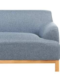 Beliani Sitzmöbel<Ecksofa SOSJO in Blau/Braun - (W) 251 x (H) 74 x (L) 132 cm