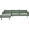 Beliani Sitzmöbel<Ecksofa VINTERBRO in Grün/Schwarz - (W) 279 x (H) 86 x (L) 162 cm