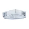 Wenko Badmöbel|Badezimmermöbel<Edelstahl-Eckablage "Quadro" - (B)28 x (H)8,5 x (T)19,5 cm