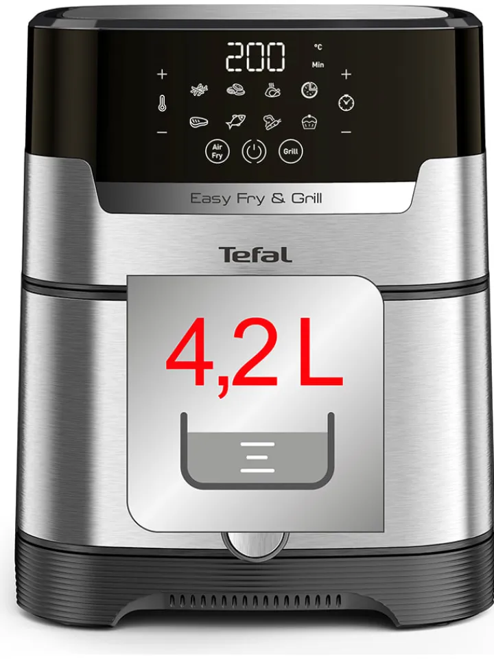 Tefal Küchenelektronik<Edelstahl-Heißluftfritteuse "Easy Fry & Grill XL" - 4,2 l