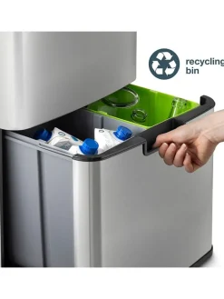 Les collectors Mülleimer<Edelstahl-Recycling-Mülleimer - 69 l