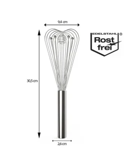 Stoneline Koch- & Backutensilien<Edelstahl-Schneebesen - (L)30,5 cm