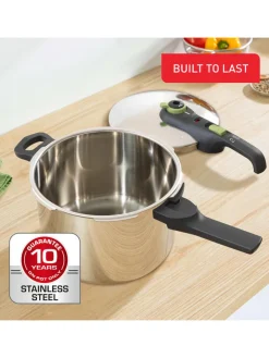 Tefal Kochgeschirr<Edelstahl-Schnellkochtopf "Secure trendy" - 6 l