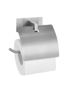 Wenko Badaccessoires<Edelstahl-Toilettenpapierhalter "Genova" - (B)14 x (H)11,4 x (T)6,2 cm