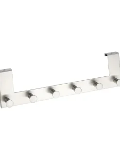 Wenko Weitere Haushaltshelfer<Edelstahl-Türgarderobe "Celano" - (B)39 x (H)11 x (T)5,5 cm
