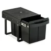 relaxdays Mülleimer<Einbaumülleimer in Schwarz - 1x 15 l + 2x 8 l