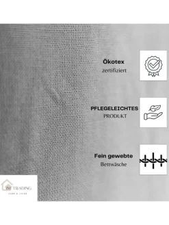 COFI 1453 Bettwäsche & Bettwaren<Einfarbige Bettwäsche 100% Baumwolle in Anthrazit