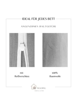 COFI 1453 Bettwäsche & Bettwaren<Einfarbige Bettwäsche 100% Baumwolle in Anthrazit
