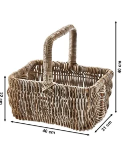 kobolo Einkaufstaschen & -Trolleys<Einkaufskorb ETTA25 in Braun