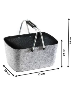 kobolo Einkaufstaschen & -Trolleys<Einkaufskorb FOLDGRAY42 in Grau