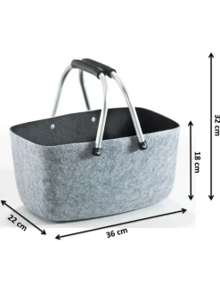 kobolo Einkaufstaschen & -Trolleys<Einkaufskorb KLAPPBLACK36 in Grau