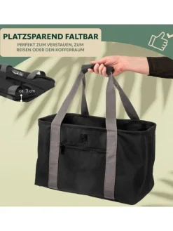 eluno Einkaufstaschen & -Trolleys<Einkaufskorb schwarz