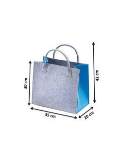 kobolo Einkaufstaschen & -Trolleys<Einkaufstasche BLUEFELTBAG in Grau