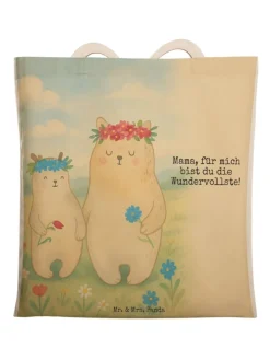 Mr. & Mrs. Panda Einkaufstaschen & -Trolleys<Einkaufstasche Bären mit Blumenkranz Design mit... in Weiß
