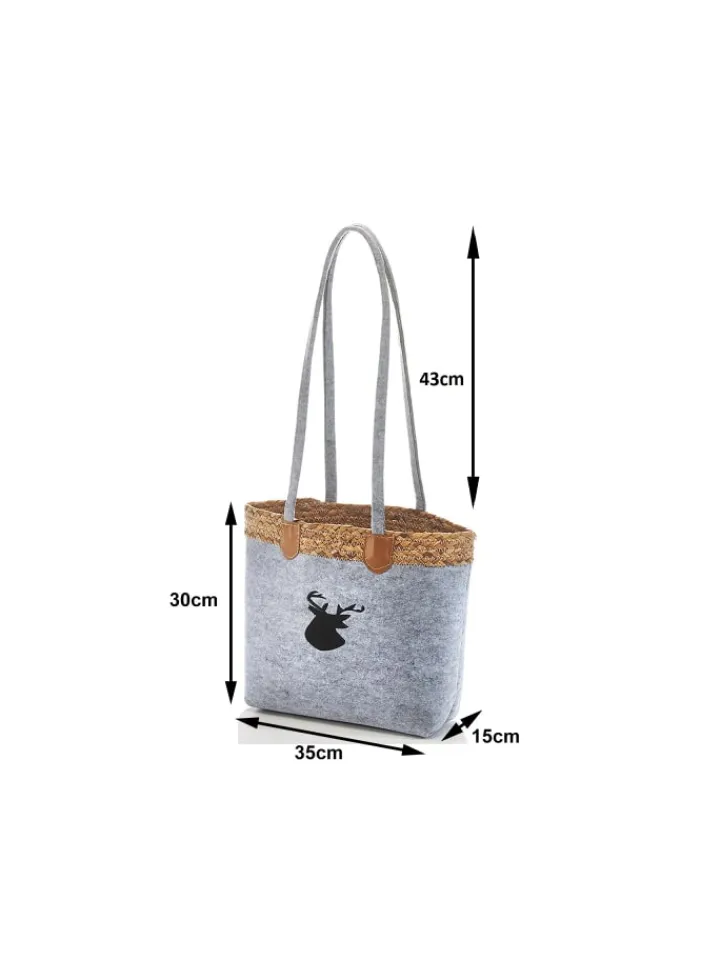 kobolo Einkaufstaschen & -Trolleys<Einkaufstasche GREYDEERBAG in Grau