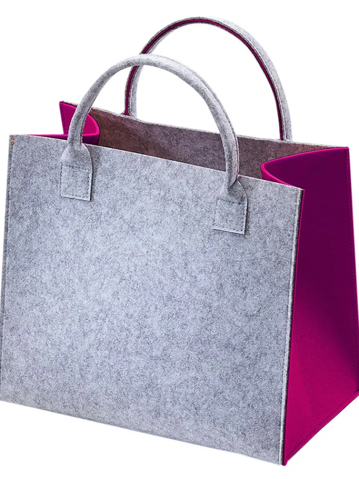 kobolo Einkaufstaschen & -Trolleys<Einkaufstasche PINKFELTBAG in Grau