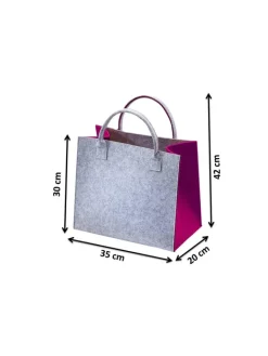 kobolo Einkaufstaschen & -Trolleys<Einkaufstasche PINKFELTBAG in Grau