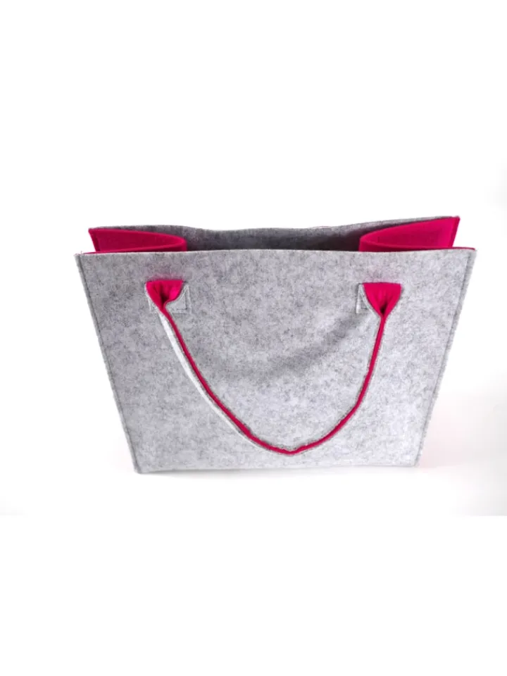 kobolo Einkaufstaschen & -Trolleys<Einkaufstasche PINKFELTBAG in Grau
