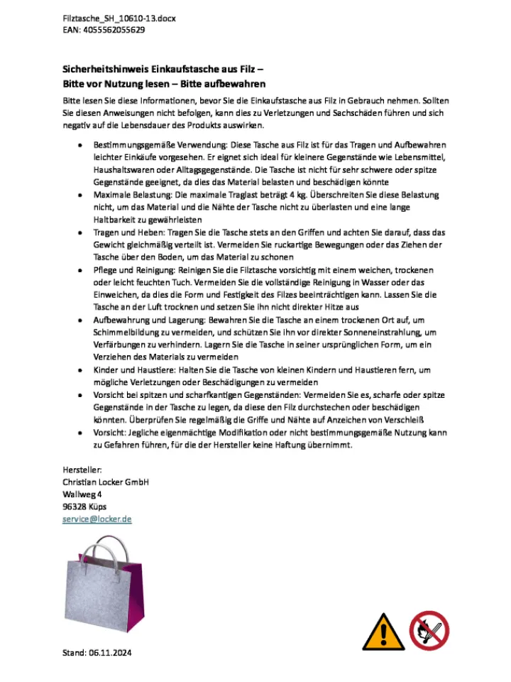 kobolo Einkaufstaschen & -Trolleys<Einkaufstasche PINKFELTBAG in Grau