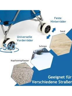 COSTWAY Einkaufstaschen & -Trolleys<Einkaufstrolley 90 L in Blau