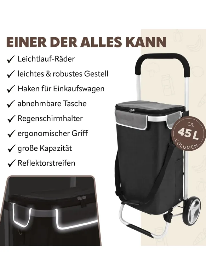 bremermann Einkaufstaschen & -Trolleys<Einkaufstrolley ca. 45 x 96 x 33,5 cm (B/H/T)