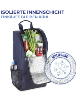 Wenko Einkaufstaschen & -Trolleys<Einkaufstrolley in Dunkelblau - (B)58 x (H)103 x (T)39 cm