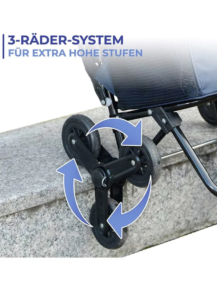 Wenko Einkaufstaschen & -Trolleys<Einkaufstrolley in Dunkelblau - (B)58 x (H)103 x (T)39 cm