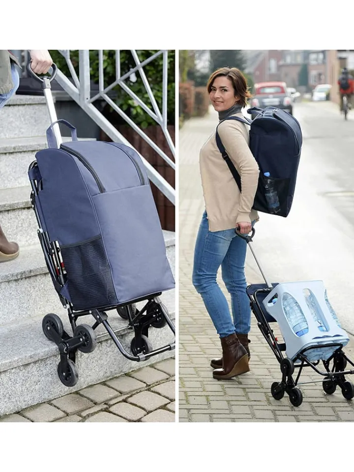 Wenko Einkaufstaschen & -Trolleys<Einkaufstrolley in Dunkelblau - (B)58 x (H)103 x (T)39 cm