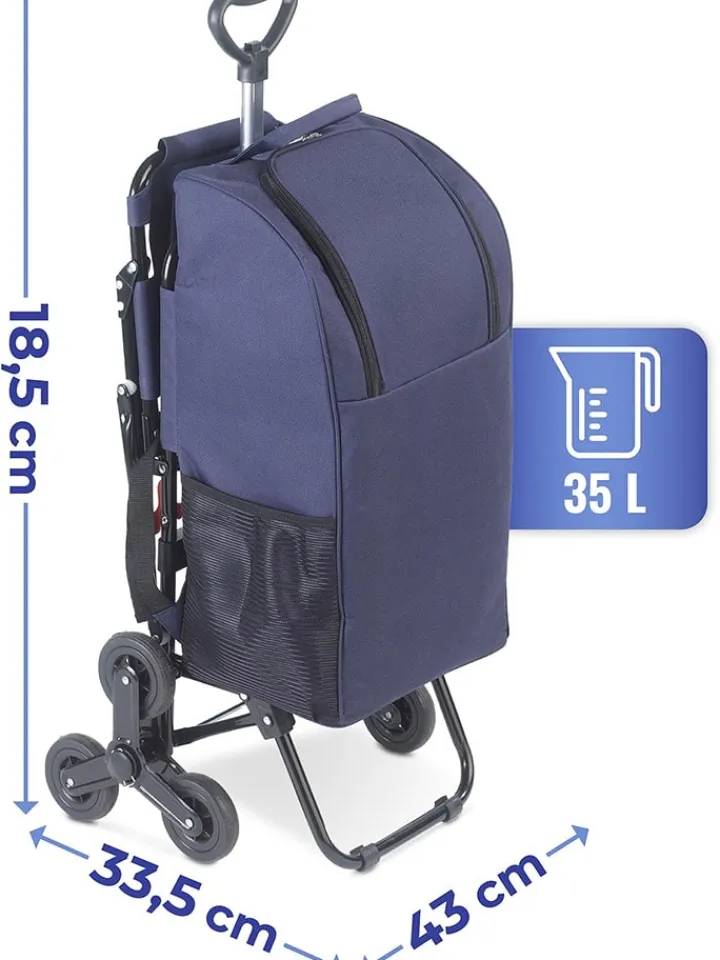 Wenko Einkaufstaschen & -Trolleys<Einkaufstrolley in Dunkelblau - (B)58 x (H)103 x (T)39 cm