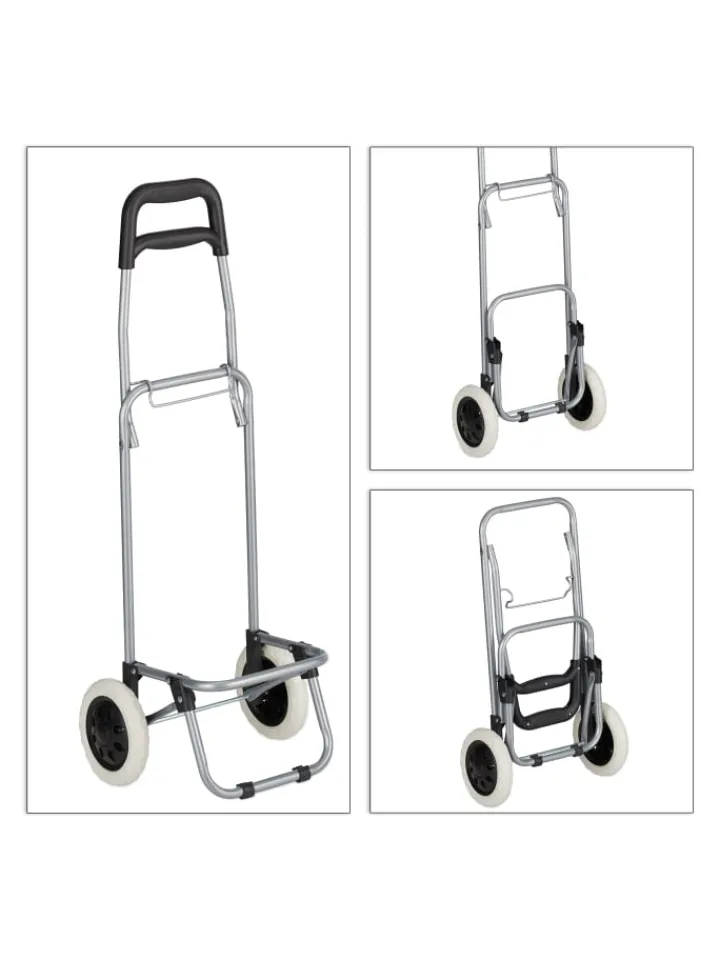 relaxdays Einkaufstaschen & -Trolleys<Einkaufstrolley in Grau