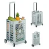 relaxdays Einkaufstaschen & -Trolleys<Einkaufstrolley in Grau