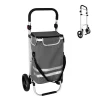 relaxdays Einkaufstaschen & -Trolleys<Einkaufstrolley in Grau - 45 l