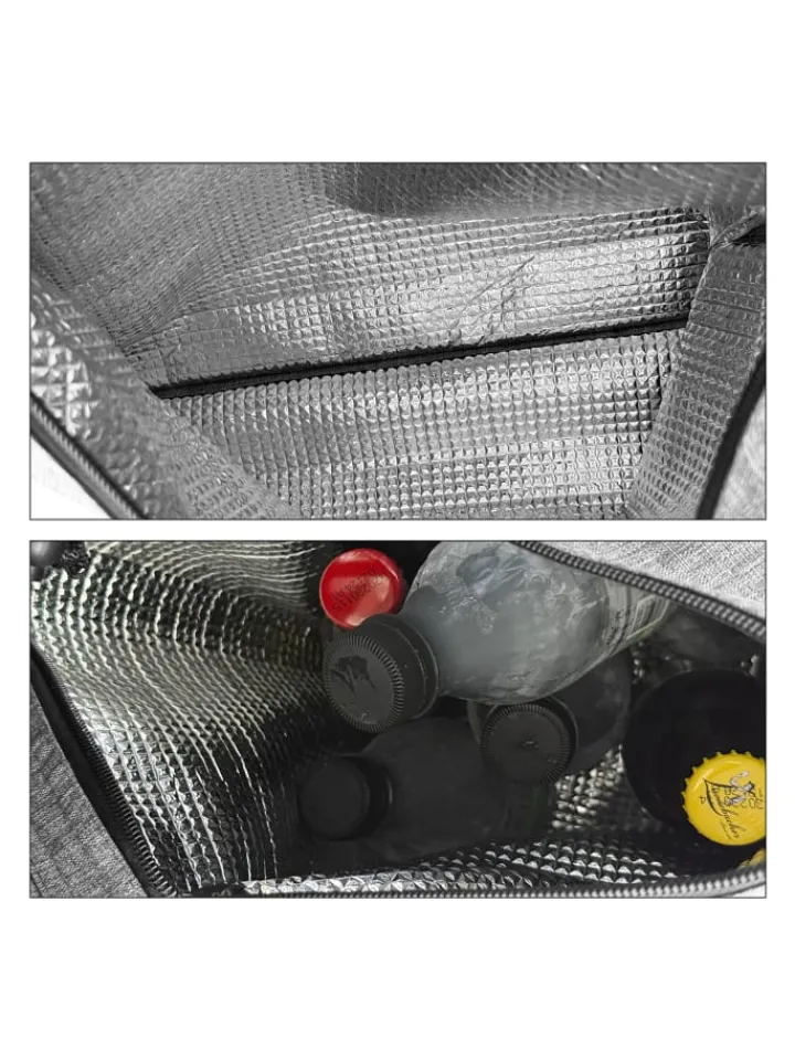 relaxdays Einkaufstaschen & -Trolleys<Einkaufstrolley in Grau - 45 l