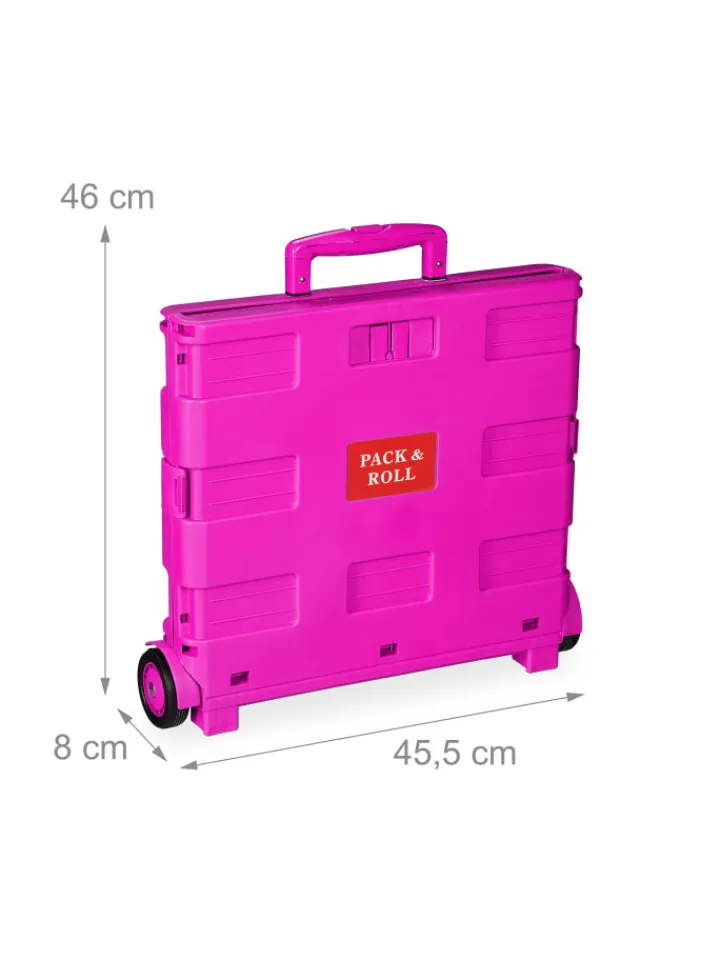 relaxdays Einkaufstaschen & -Trolleys<Einkaufstrolley in Pink