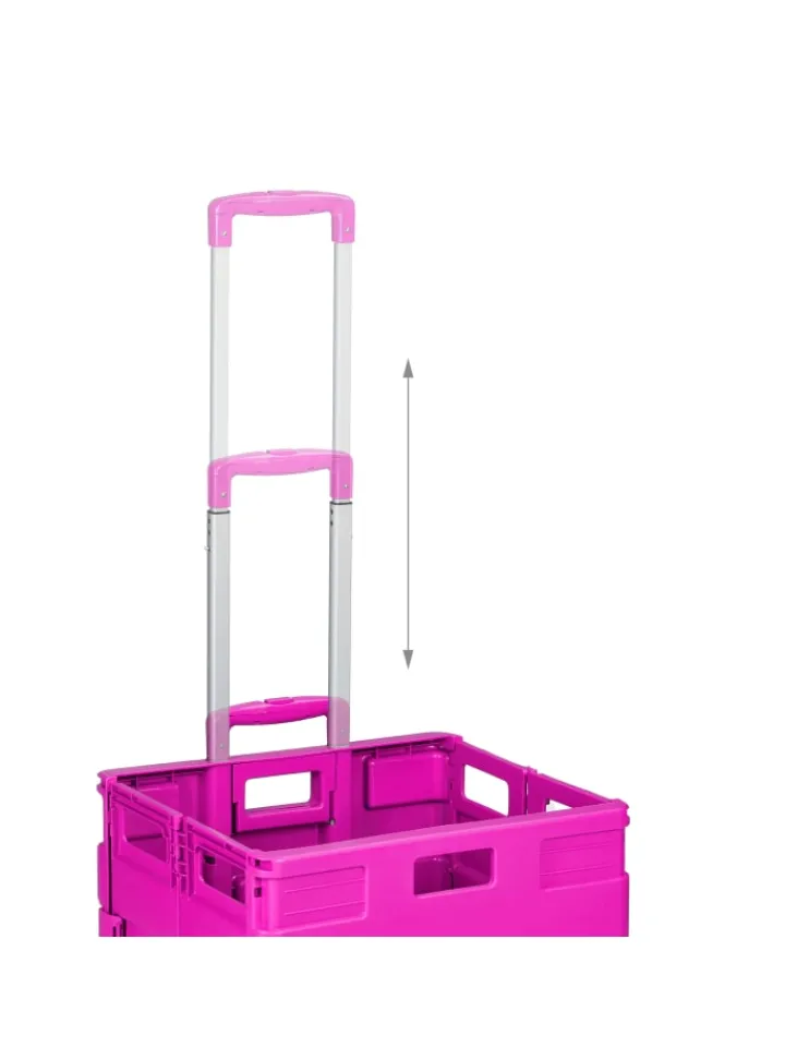 relaxdays Einkaufstaschen & -Trolleys<Einkaufstrolley in Pink
