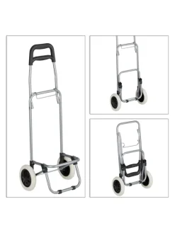 relaxdays Einkaufstaschen & -Trolleys<Einkaufstrolley in Schwarz