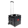 relaxdays Einkaufstaschen & -Trolleys<Einkaufstrolley in Schwarz - (B)42 x (H)100 x (T)37 cm