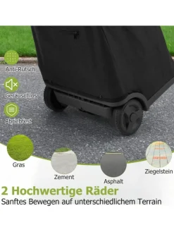 COSTWAY Einkaufstaschen & -Trolleys<Einkaufstrolley klappbar 50 L in Schwarz